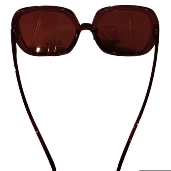 OVERSIZED SQUARE OVAL ROUND Brown Sunglasses GLAMOROUS - Picture 4 of 16